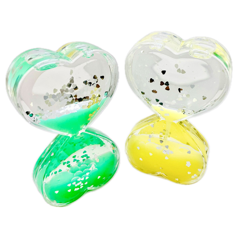 ساعت شنی مدل ژله ای روغنی طرح قلب پاستیلی کد 00377.378