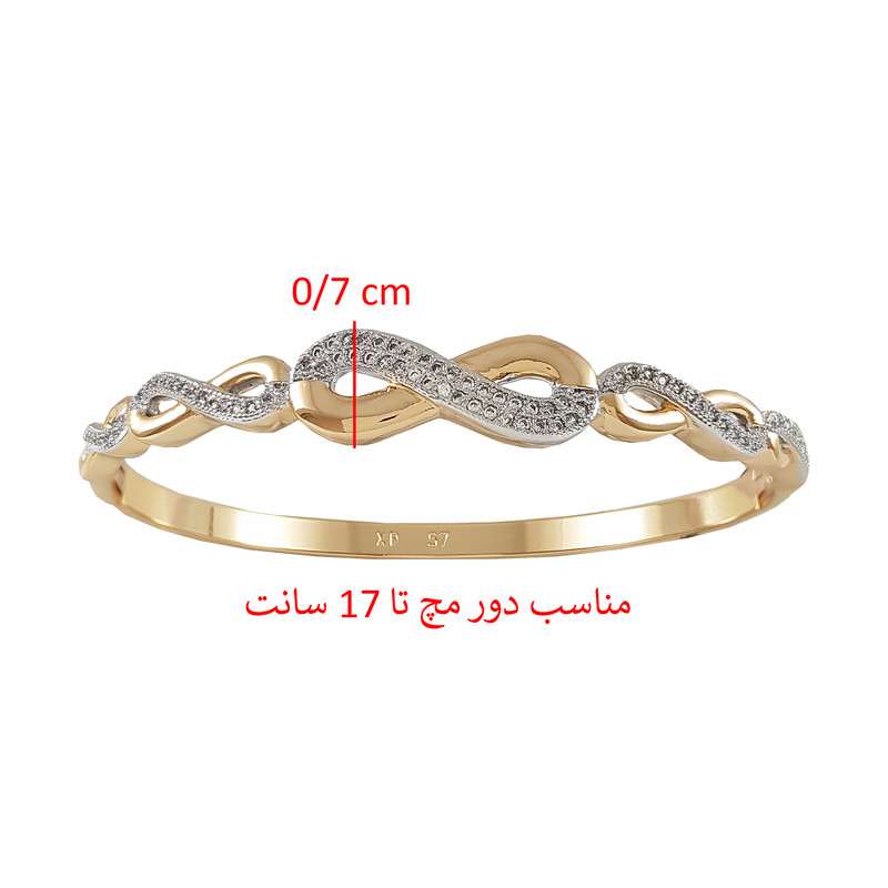 دستبند النگویی  زنانه ژوپینگ مدل بینهایت کد 1452