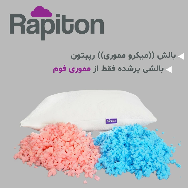 عکس شماره 12 : بالش طبی رپیتون مدل میکرومموری-فوم سایز xl