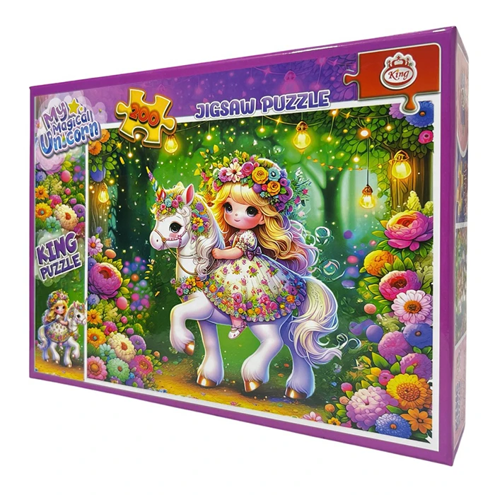 پازل 200 تکه کینگ مدل یونیکورن مناسب برای 5 سال به بالا