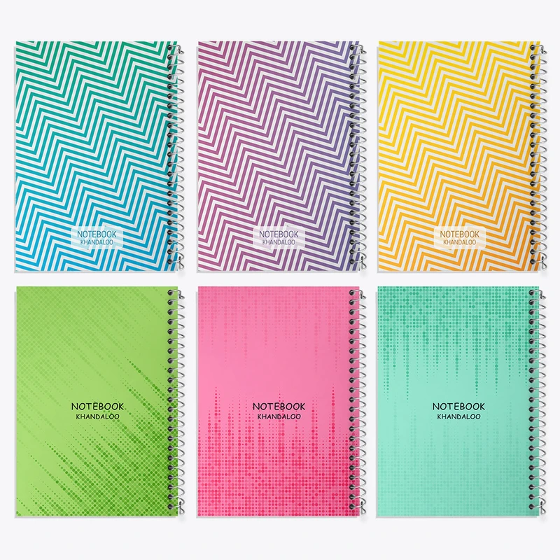 دفتر نقاشی 50 برگ خندالو طرح فانتزی کد 2 مجموعه 6 عددی