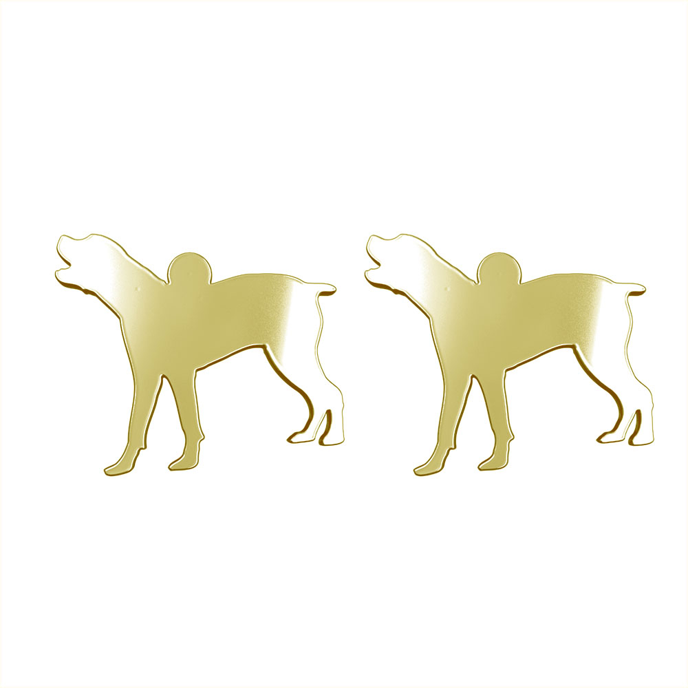 گوشواره طلا 18 عیار زنانه مدوپد مدل سگ کد GA1-16471