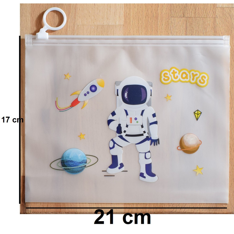 پوشه مدل زیپ دار طرح فضانورد کد 140203 مجموعه 4 عددی
