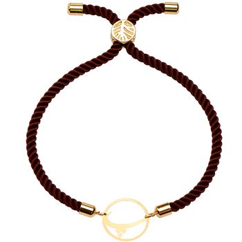 دستبند طلا 18 عیار زنانه کرابو طرح حرف پ مدل Kr2679