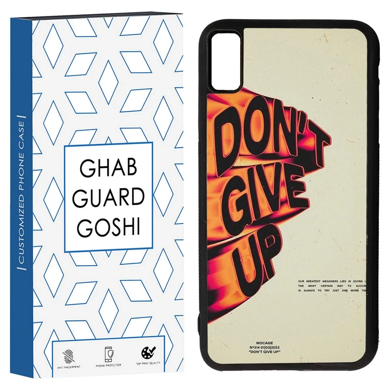 کاور قاب گارد گوشی طرح don’t give up کد TPU-168 مناسب برای گوشی موبایل اپل Iphone XS MAX/ X MAX