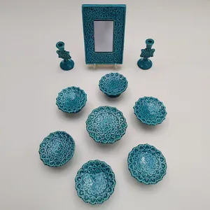  مجموعه ظروف هفت سین 10 پارچه مدل نسترن کد HS-008