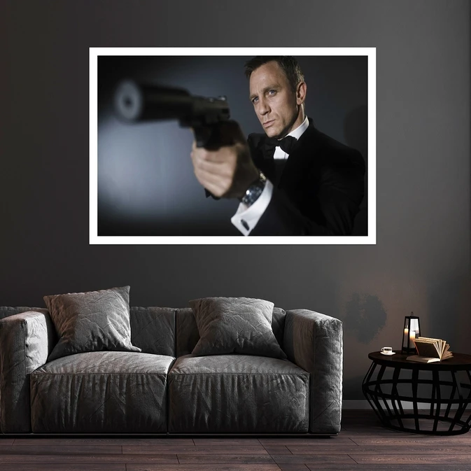 تابلو بکلیت طرح مشاهیر سینمای جهان دنیل کریگ مدل قاب شاسی W-s10038