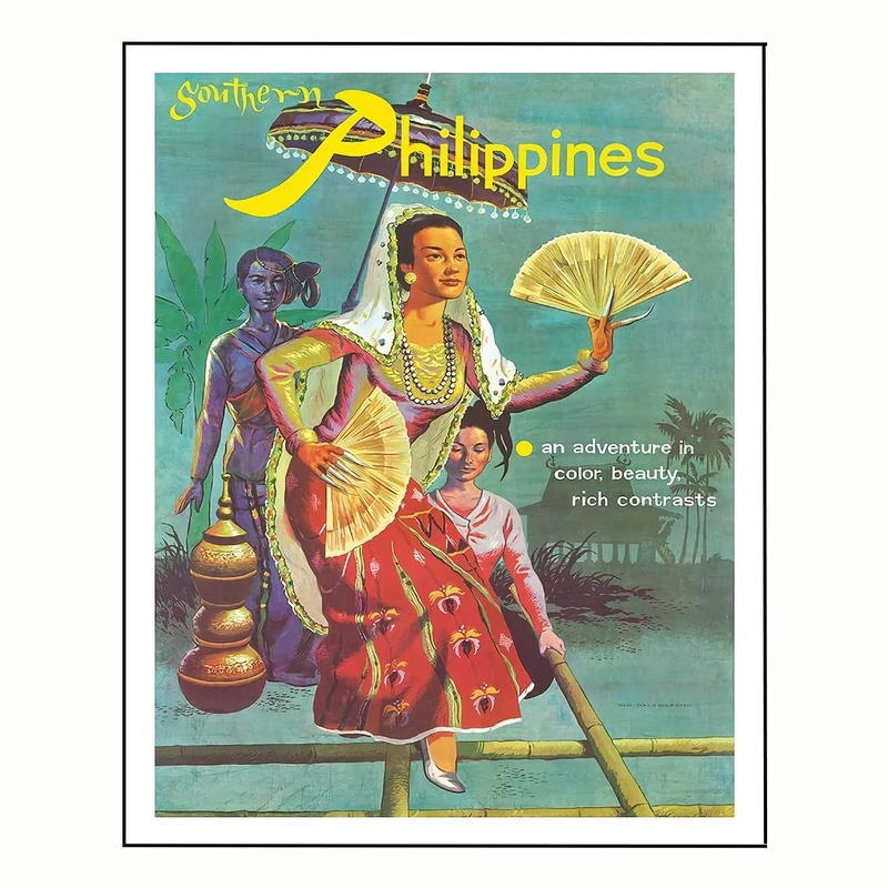 پوستر مدل  تصویری از نقاشی رقصنده محلی در جنوب فیلیپین 