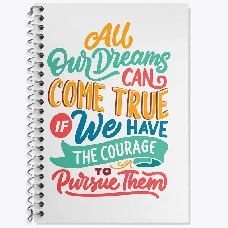 دفتر زبان 50 برگ خندالو مدل دو خط طرح جملات انگیزشی کد 24797