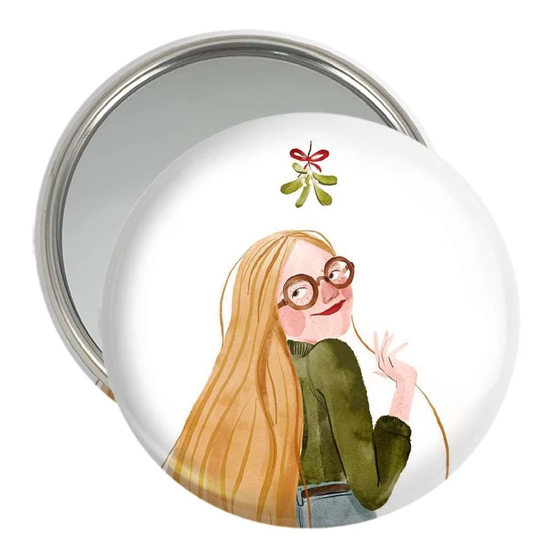 آینه جیبی خندالو مدل دخترونه  کد 6099