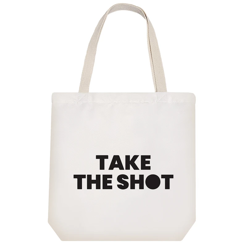ساک خرید پارچه ای خندالو طرح Take The Shot مدل توت بگ کد 6528