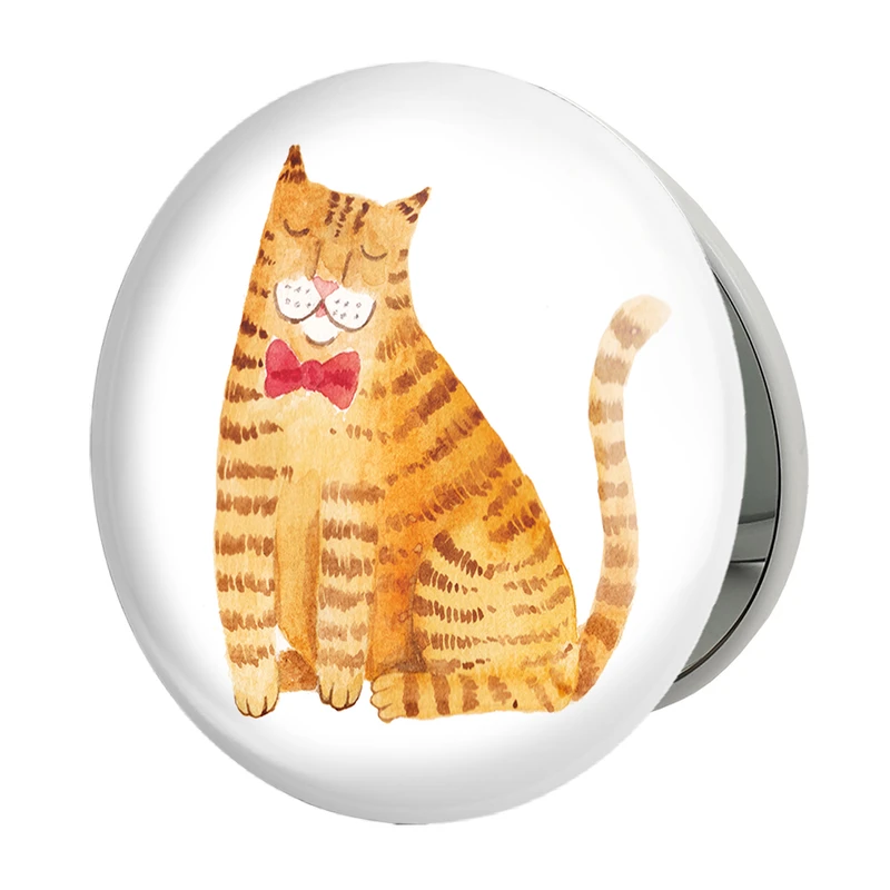 آینه جیبی خندالو طرح گربه مدل تاشو کد 5264 