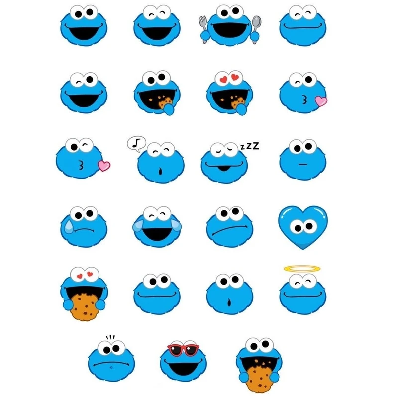 برچسب طرح چشم قلمبه کد 737 مجموعه 23 عددی