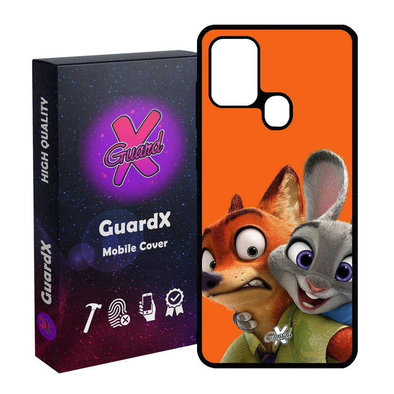 کاور گارد ایکس طرح Zootopia مدل Glass10047 مناسب برای گوشی موبایل سامسونگ Galaxy A21s