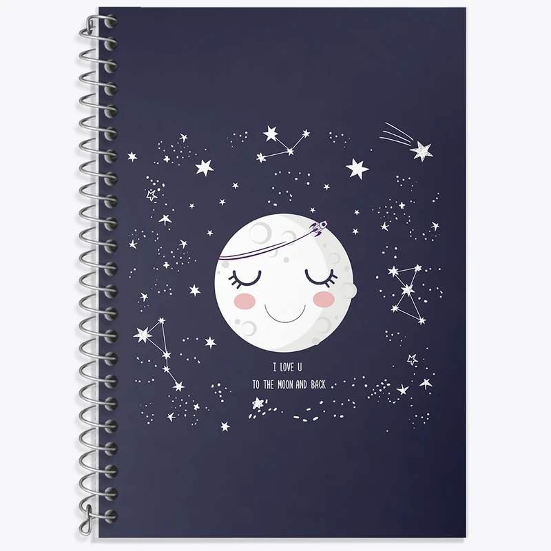 دفتر لغت 50 برگ خندالو طرح ماه کد N815