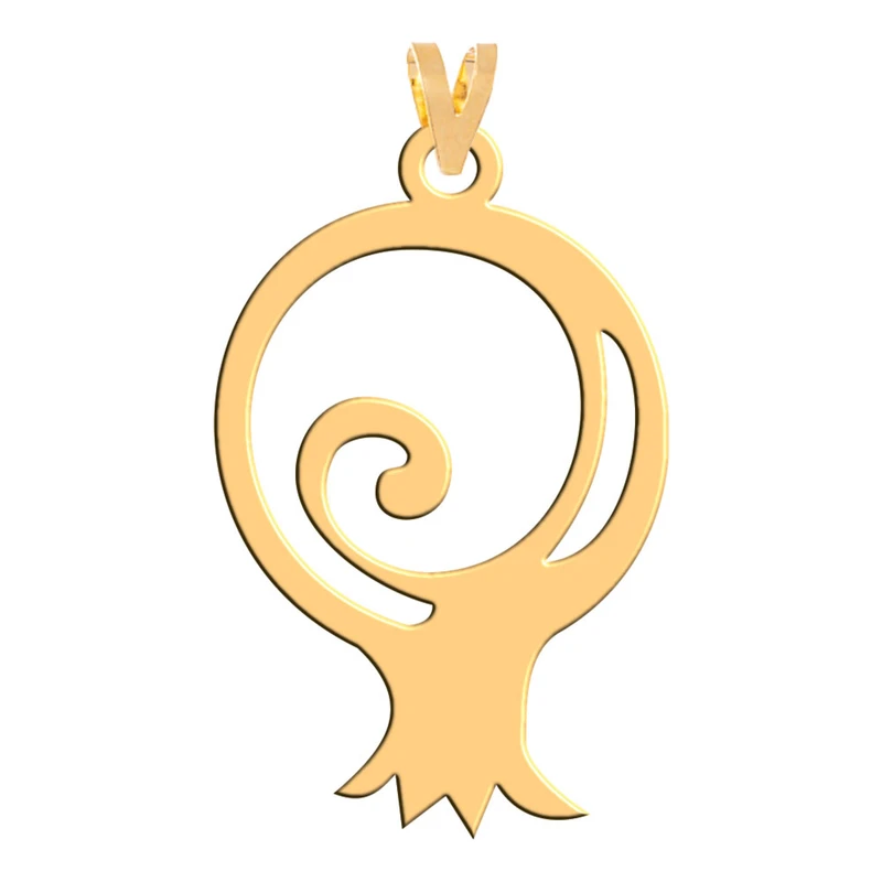 آویز گردنبند طلا 18 عیار زنانه فرشته مدل انار WNL-000113
