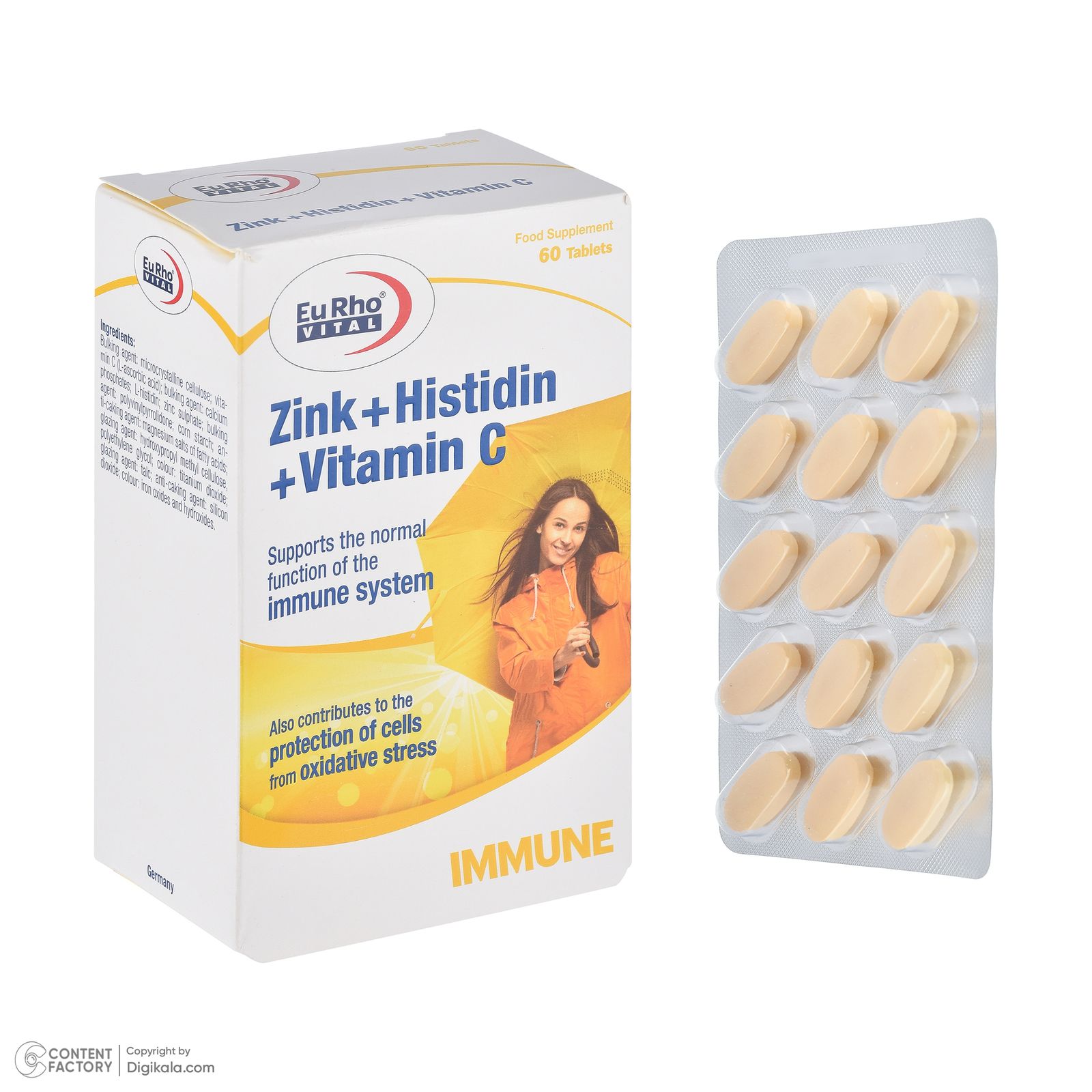 کپسول زینک، ویتامین سی و هیستیدین رویوویتال - 395 میلی گرم بسته 60 عددی -  - 6