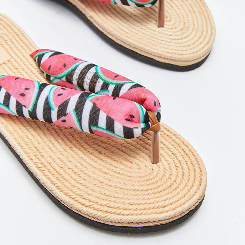 دمپایی لاانگشتی زنانه ال سی وایکیکی مدل دولایه فول طبی استپ دار