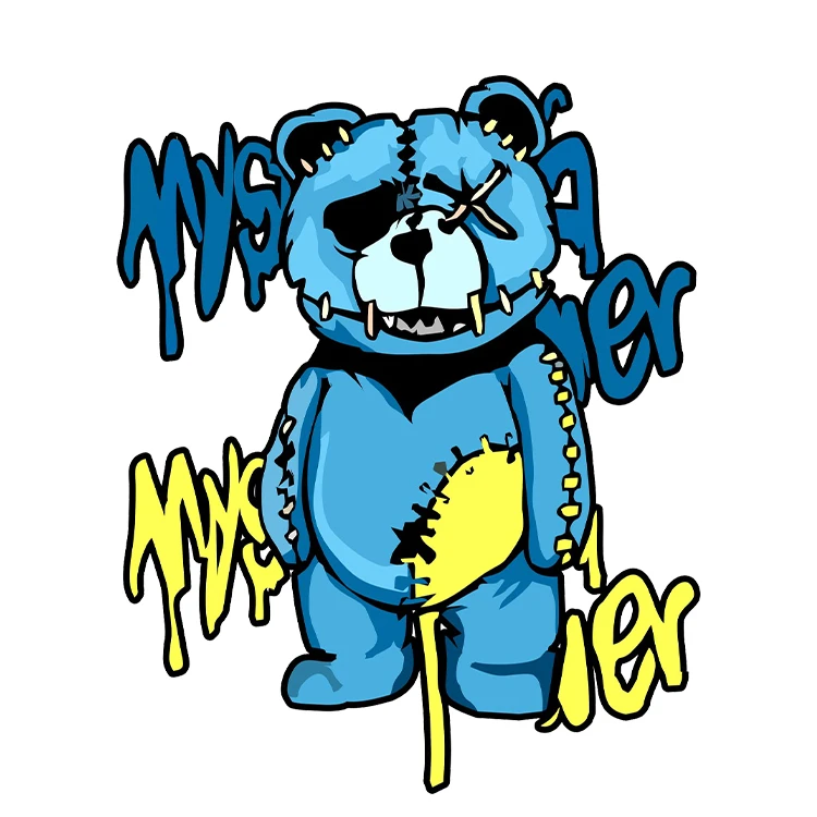 استیکر پارچه و لباس پاد آفرین مدل کارتونی طرح خرس تدی کد S3562