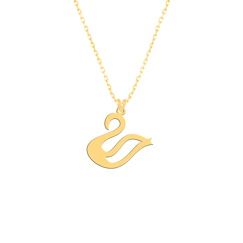 گردنبند طلا 18 عیار زنانه فرشته مدل قو WNLZ-000436