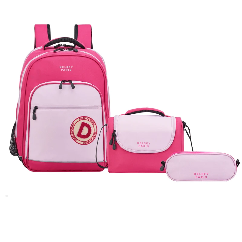 کوله پشتی مدرسه دلسی مدل  ACADEMIE 2025 به همراه جامدادی و کیف غذا
