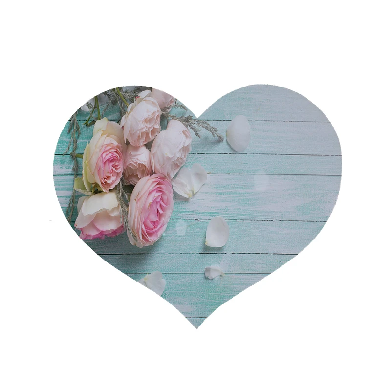 پادری مدل قلب طرح گل کد 5855 سایز 90x90 سانتی متر 