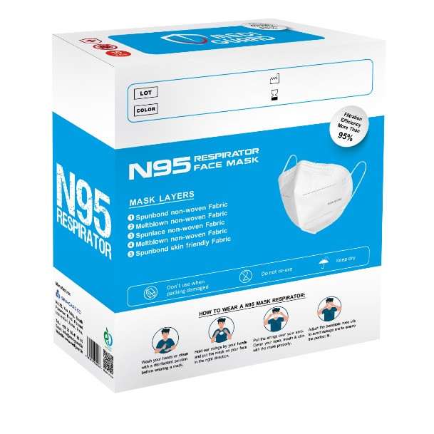 ماسک تنفسی مدی گارد مدل  N95 پنج لایه  بسته 10 عددی