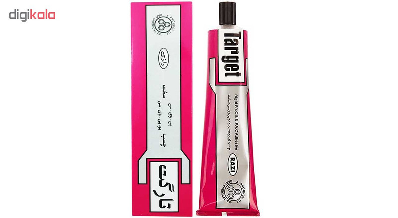 چسب پی . وی . سی سخت رازی مدل Target حجم 100 میلی لیتر بسته 2 عددی