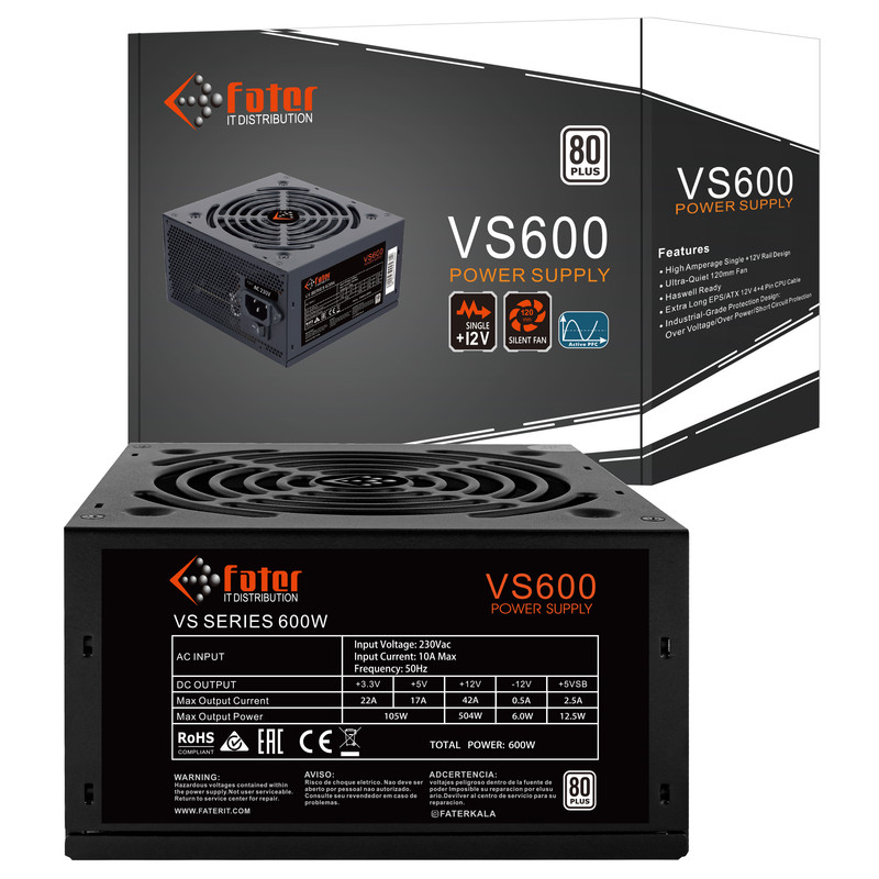 منبع تغذیه کامپیوتر فاطر مدل VS600