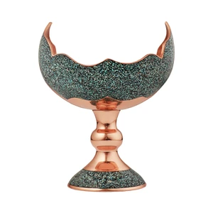 کشکول فیروزه کوبی مسی مدل چکشی کد 3