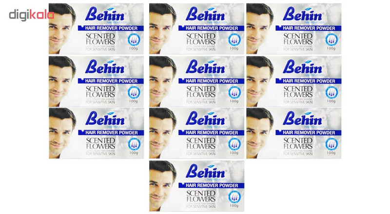 پودر موبر دست و بدن بهین مناسب برای آقایان مقدار 100 گرم بسته 10 عددی