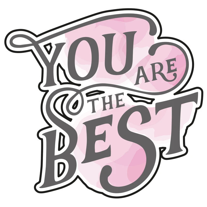 استیکر لپ تاپ مدل you are the best کد 335