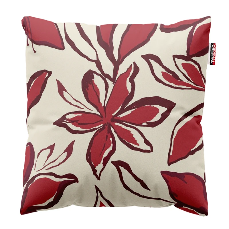 کوسن پاد آفرین مدل مینیمال طرح گل و برگ کد PK403405 سایز 40*40 سانتی متر