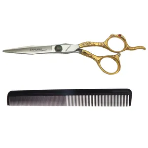 قیچی آرایشگری و شانه مو سامورایی مدل JS-60