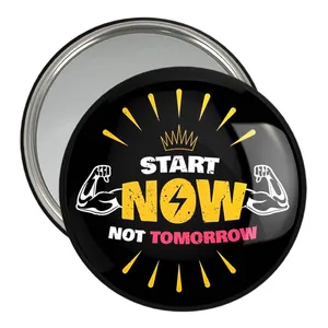 آینه جیبی خندالو مدل Start Now Not Tomorrow  کد 10045