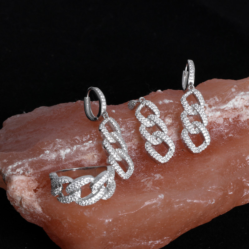 نیم ست نقره زنانه جی تی ای مدل 234