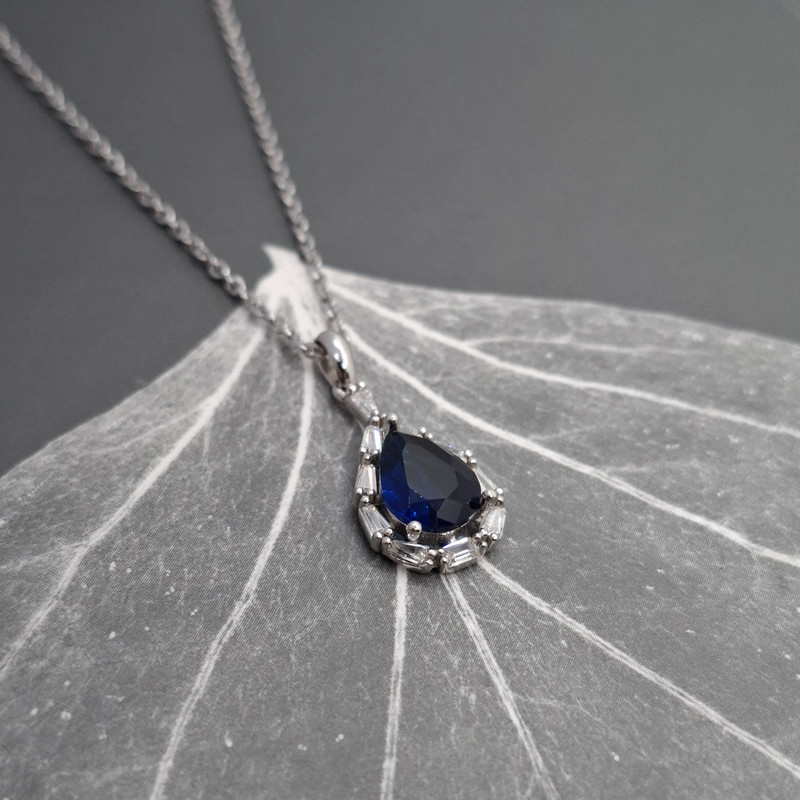 گردنبند نقره زنانه مدل  اشک کد SN-M009