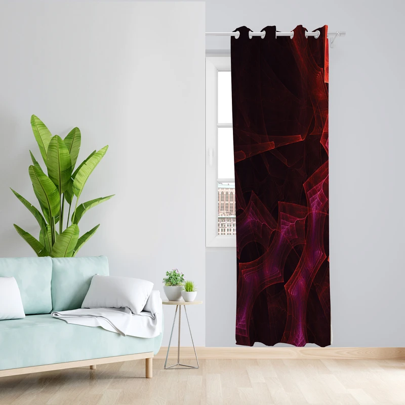 پرده طرح سه بعدی مدل مخمل پانچی کد L 2406 Z سایز 140x200 سانتی متر