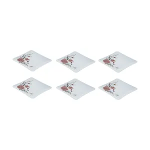 بشقاب بانو یزد طرح رز کد 2414 بسته 6 عددی