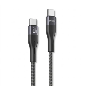 کابل usb-c یسیدو مدل dual type-c ca156 60w طول 1 متر