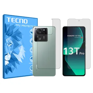 Tecno brand shockproof Hydrogel screen protector glass for Xiaomi 13T Pro along with the back protector