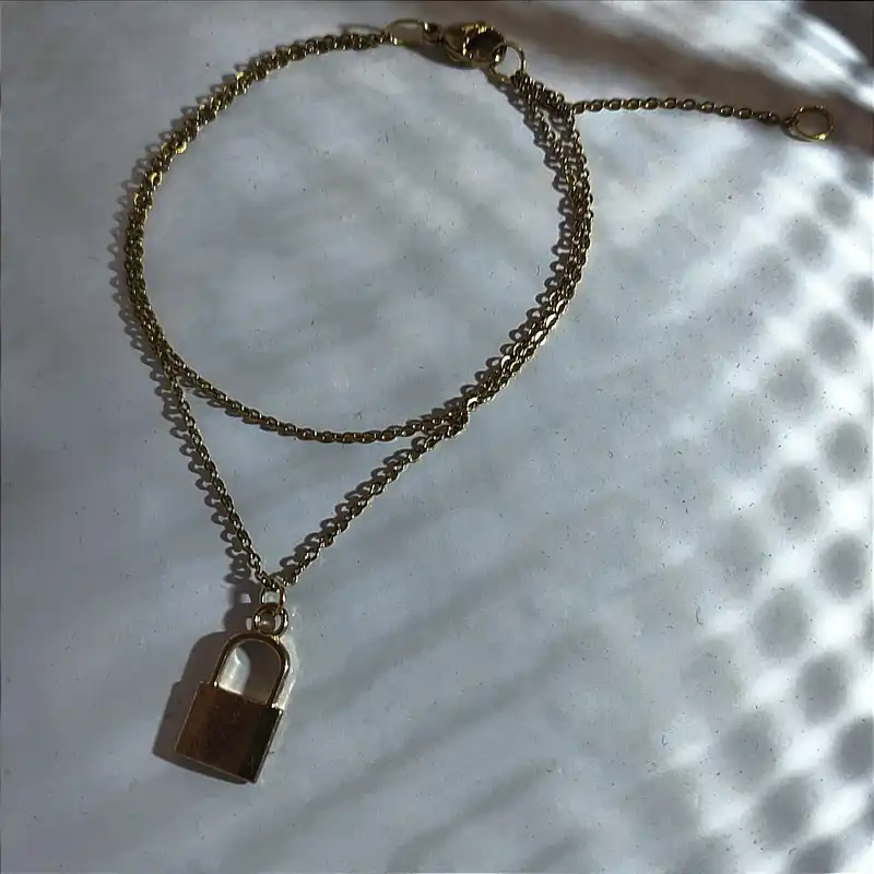 پابند زنانه مدل دو ردیف طرح قفل