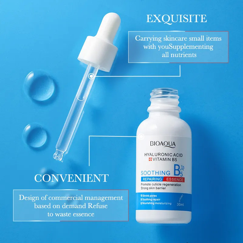 سرم ضد چروک بایو آکوا مدل هیالورنیک اسید ویتامین B5 حجم 30 میلی لیتر