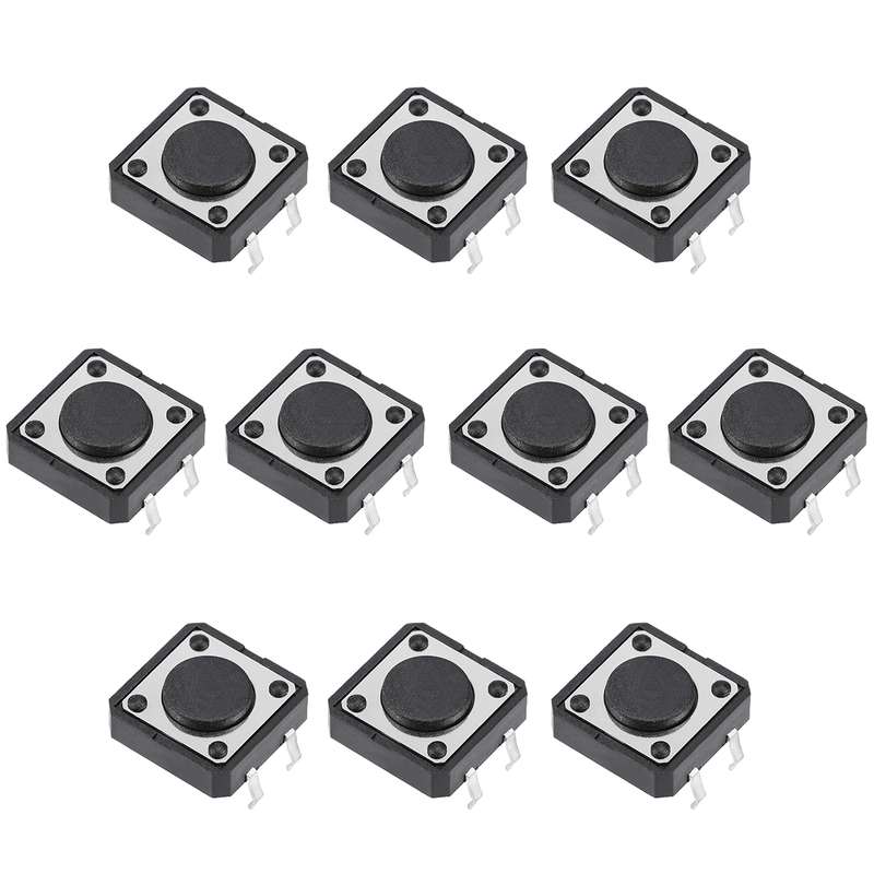 میکرو سوئیچ مدل Vertical-12×12×4.3-4P بسته 10 عددی