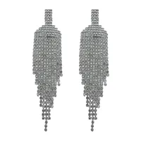 گوشواره زنانه مدل تنیسی جواهری کد E4821