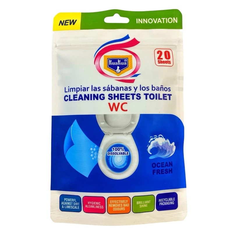 دستمال تمیز کننده توالت فرنگی کواکوا مدل Ocean Fresh بسته 20 عددی