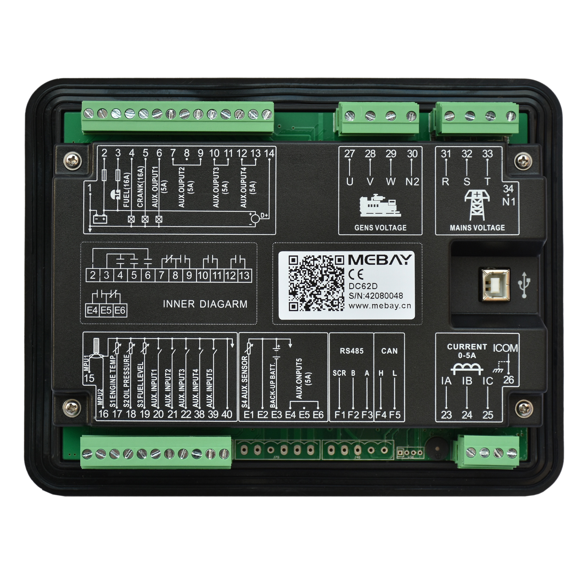 برد کنترل دیزل ژنراتور می بای مدل 62D برد کنترل دیزل ژنراتور می بای مدل 62D