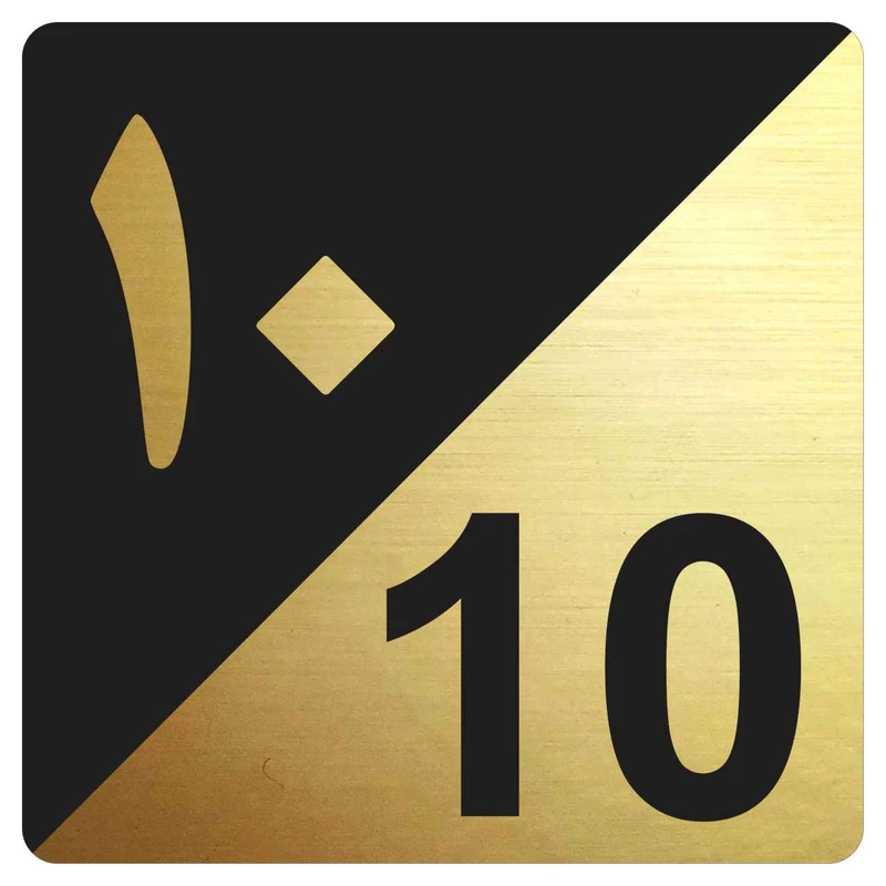 برچسب ایمنی طرح پلاک واحد شماره ده کد TR.BG 010