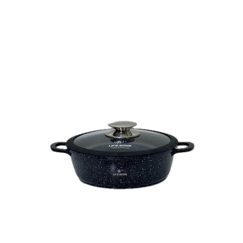 سرویس قابلمه و تابه گرانیتی 24 پارچه لایف اسمایل مدل LIFEP7S-24-BLACK