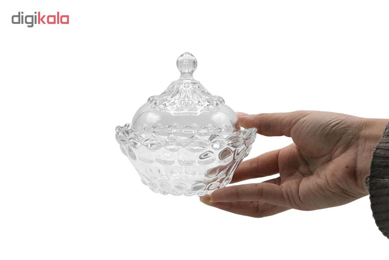 عکس شماره 4 : قندان شیشه و بلور اصفهان مدل یاقوت کد 130